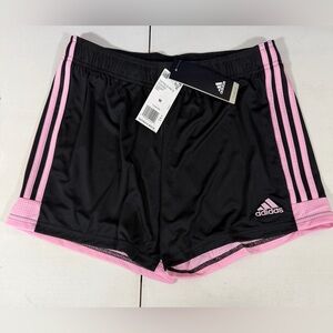 NWT Adidas Women’s Climalite Soccer Shorts, Black/Pink Medium Tastigo 19